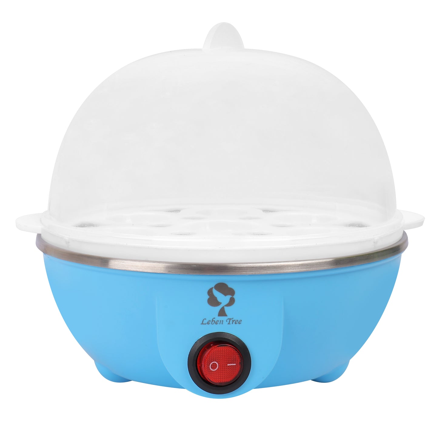 Leben Tree Electric Egg Boiler, Kitchen Egg Cooker (Blue, 6 Eggs)
