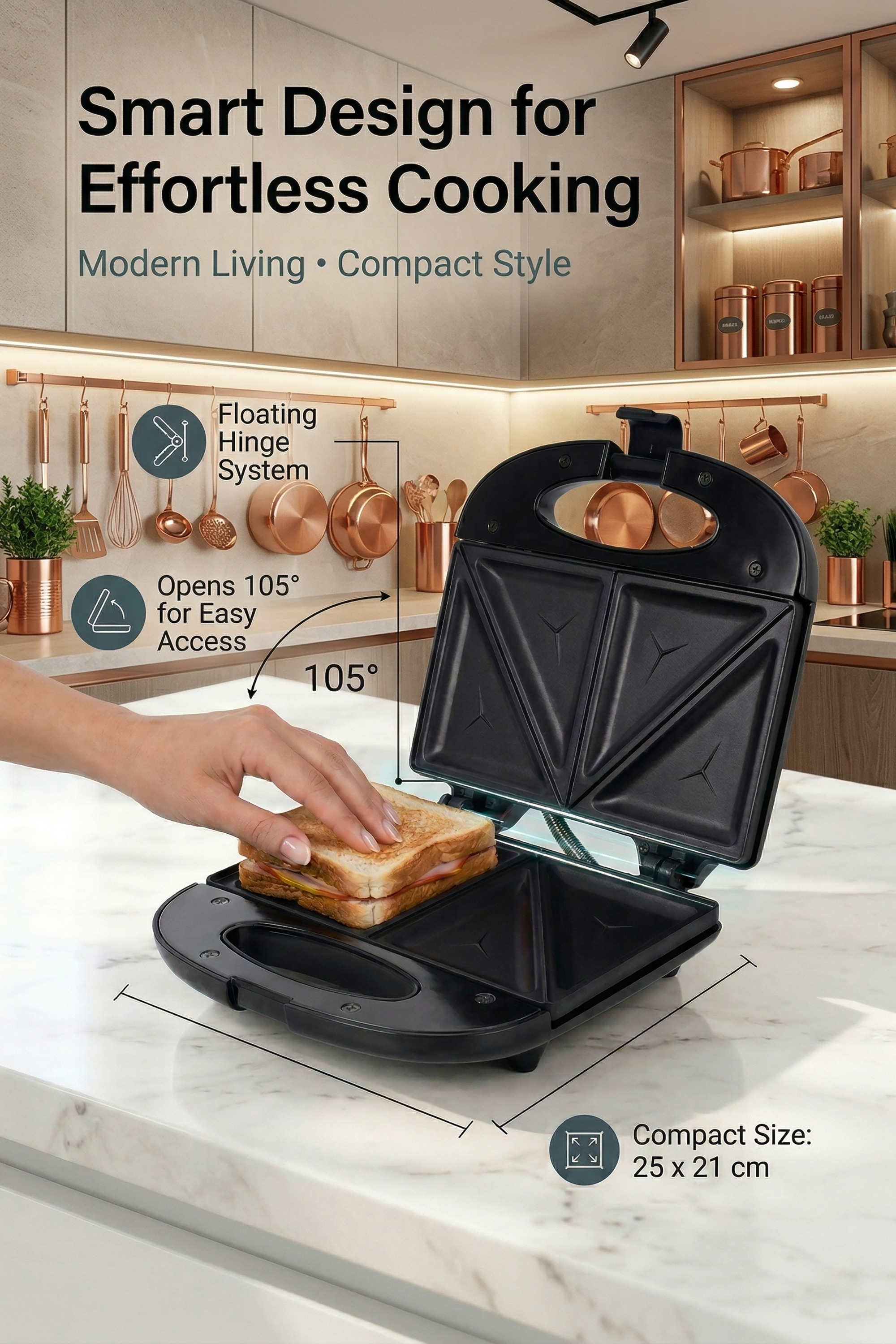 Smile Non-Toxic Plate Sandwich Maker