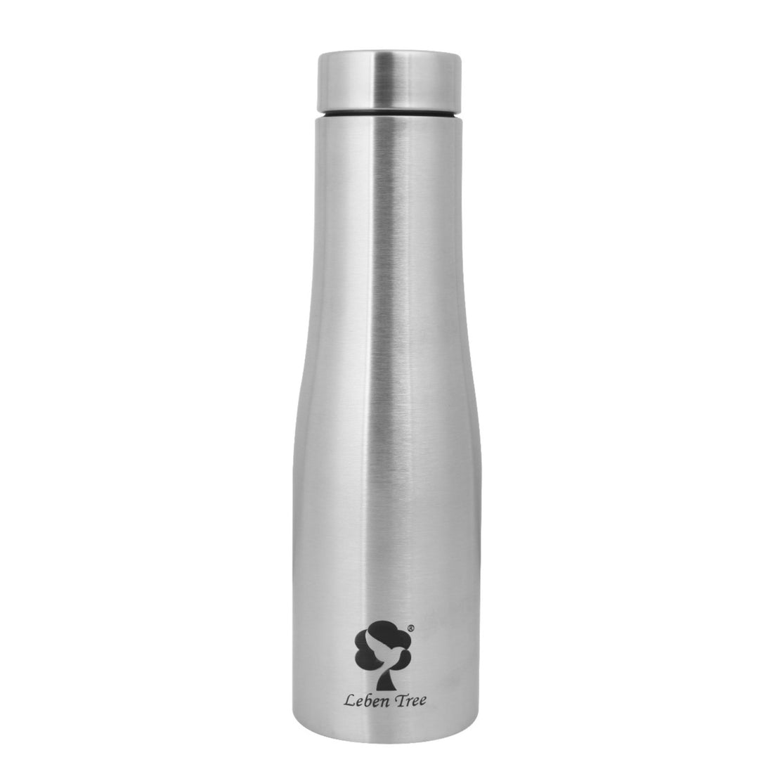 Leben Tree Leo Stainless Steel Water Bottle – 1000 ml (Single Wall, Silver)
